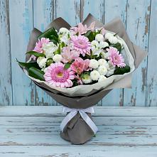 Букет цветов из:  Герберы, Альстромерии и Хризантемы #REPLACE_PRED# Фастовецкой