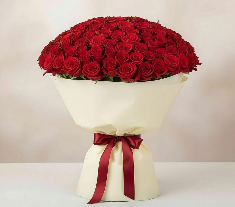 Букет 101 Красная роза Милано в Фастовецкой