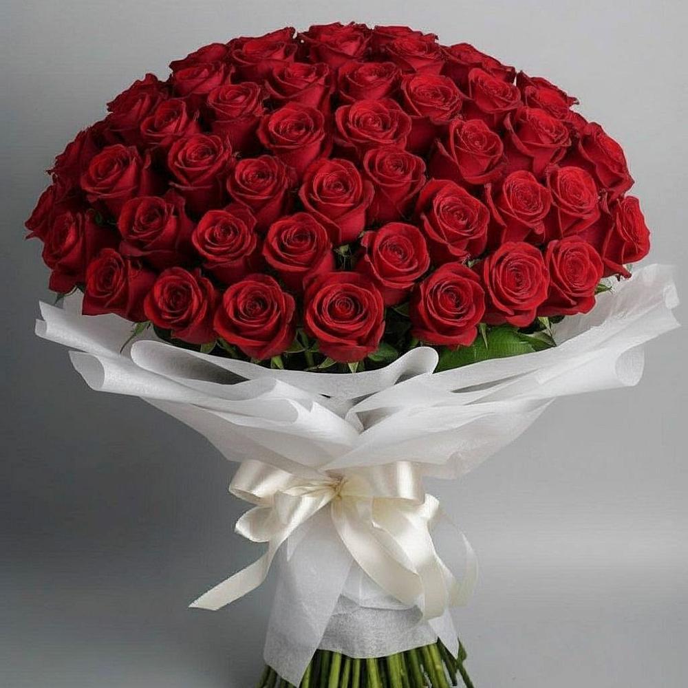 Букет 101 Красная роза Блэк Мэджик в Фастовецкой