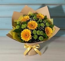 Букет цветов из:  Герберы и Хризантемы в Фастовецкой