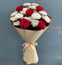Букет цветов из:  Розы и Хризантемы в Фастовецкой