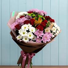 Букет цветов из:  Розы, Хризантемы и Альстромерии в Фастовецкой