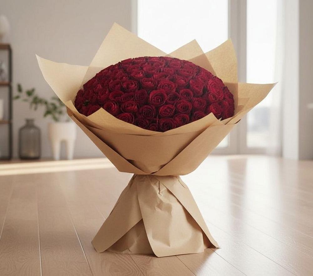 Букет 101 Красная роза в Фастовецкой