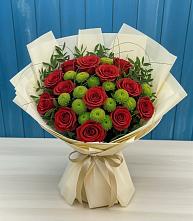 Букет цветов из:  Розы и Хризантемы в Фастовецкой