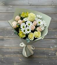 Букет цветов из:  Альстромерии, Розы и Хризантемы в Фастовецкой