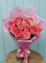 Букет 15 Розовых роз Равель в Фастовецкой